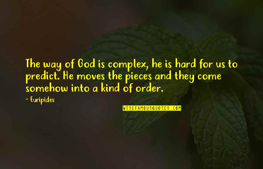 Roy Jones Jr Motivational Quotes By Euripides: The way of God is complex, he is Roy Jones Jr Motivational Quotes By Euripides: The way of God is complex, he is