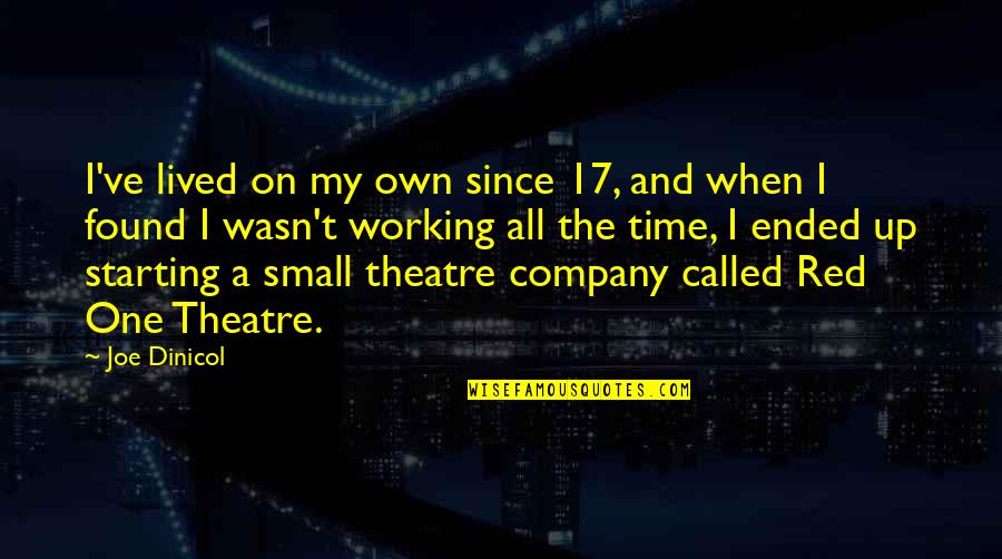 Royal Opera House Quotes By Joe Dinicol: I've lived on my own since 17, and