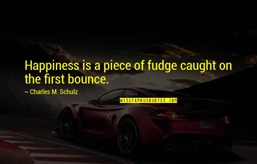 Royle Quotes By Charles M. Schulz: Happiness is a piece of fudge caught on Royle Quotes By Charles M. Schulz: Happiness is a piece of fudge caught on