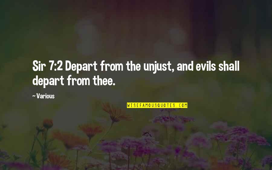 Rozier Construction Quotes By Various: Sir 7:2 Depart from the unjust, and evils