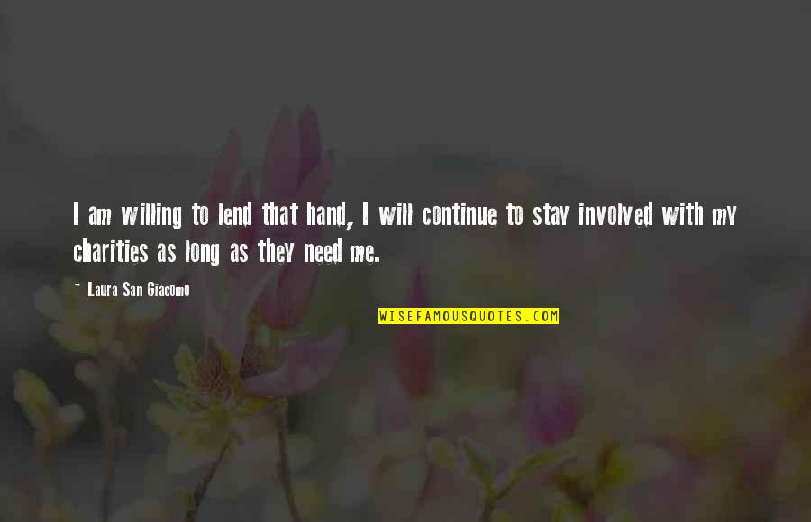 Rozkoszowanie Quotes By Laura San Giacomo: I am willing to lend that hand, I