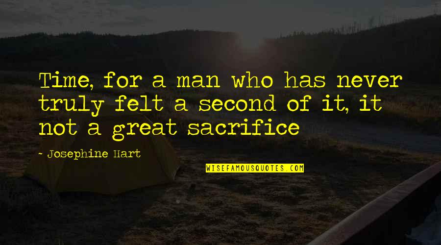 Rozwija Sie Quotes By Josephine Hart: Time, for a man who has never truly