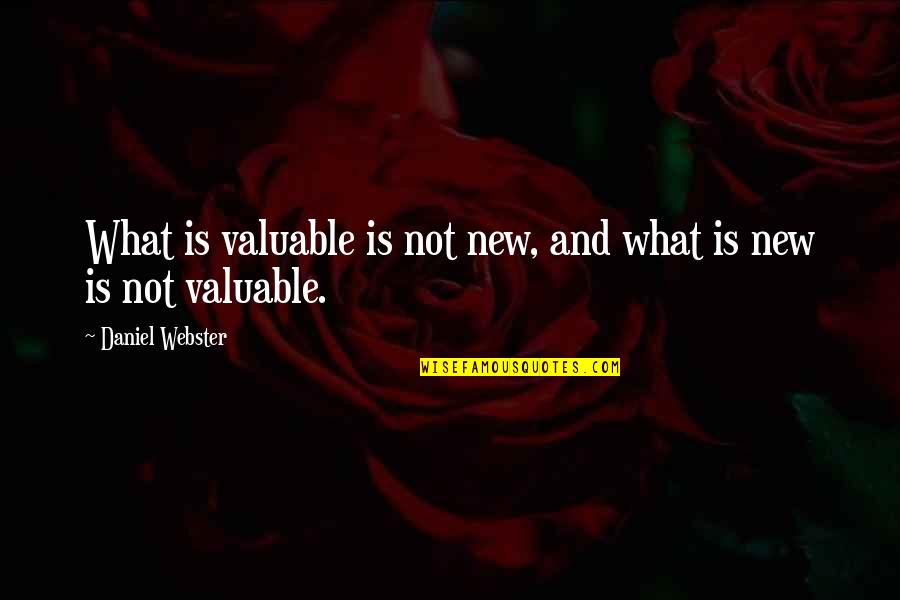 Rried Quotes By Daniel Webster: What is valuable is not new, and what