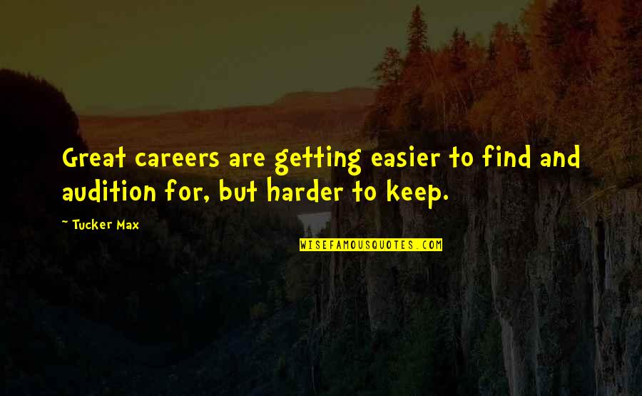Rtvuzivo Quotes By Tucker Max: Great careers are getting easier to find and