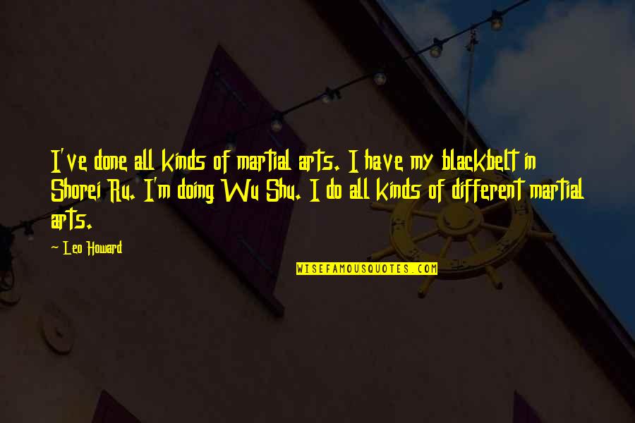 Ru Ok Quotes By Leo Howard: I've done all kinds of martial arts. I