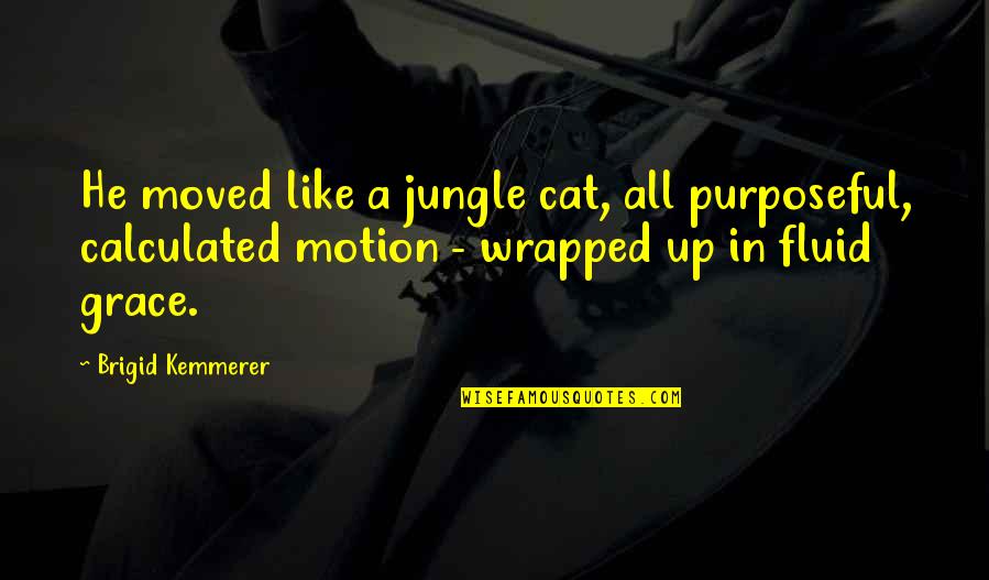 Rubbernecking Quotes By Brigid Kemmerer: He moved like a jungle cat, all purposeful,