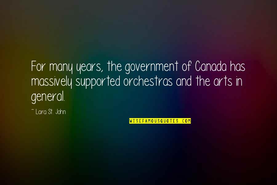 Rubbery Quotes By Lara St. John: For many years, the government of Canada has