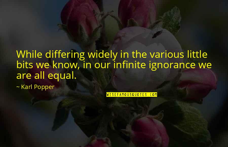 Rubeyes Quotes By Karl Popper: While differing widely in the various little bits