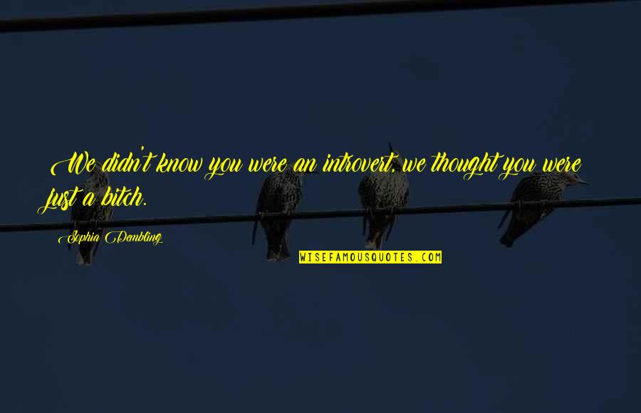 Rubi Teleserye Quotes By Sophia Dembling: We didn't know you were an introvert, we