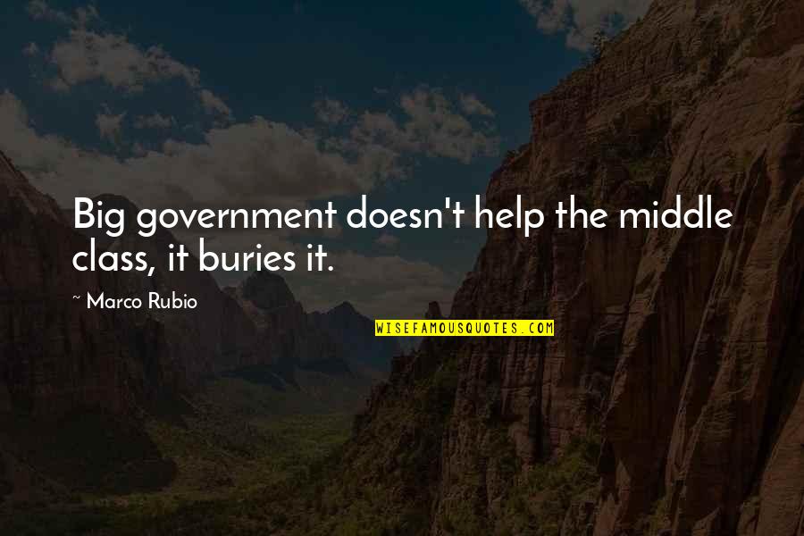 Rubio's Quotes By Marco Rubio: Big government doesn't help the middle class, it