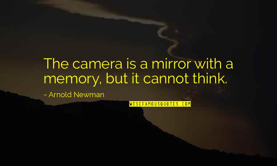Rubsam Paint Quotes By Arnold Newman: The camera is a mirror with a memory, Rubsam Paint Quotes By Arnold Newman: The camera is a mirror with a memory,