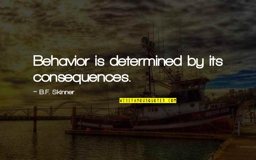 Ruby Split String With Quotes By B.F. Skinner: Behavior is determined by its consequences.