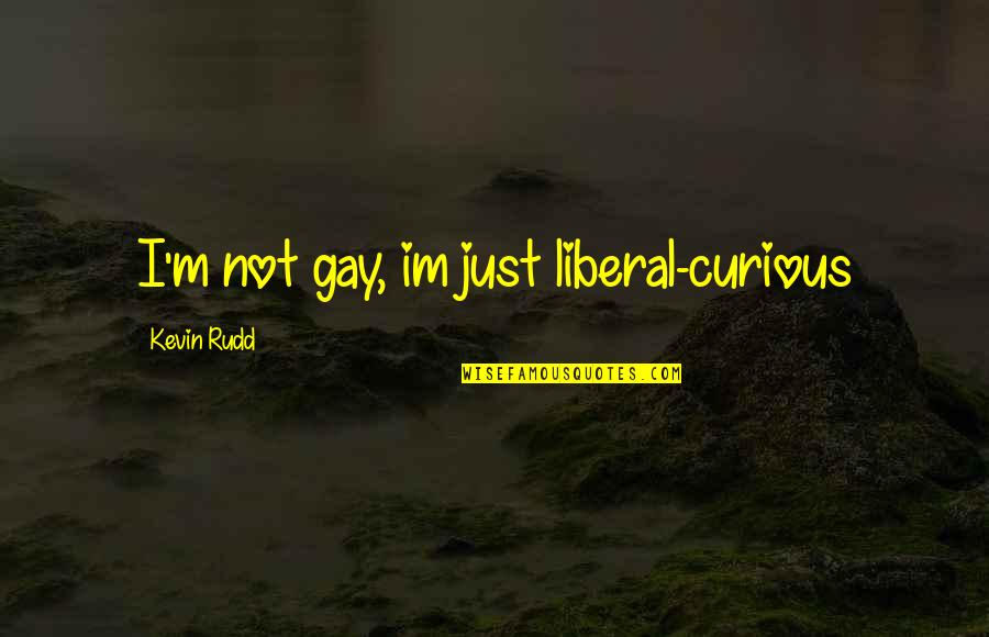 Rudd Quotes By Kevin Rudd: I'm not gay, im just liberal-curious