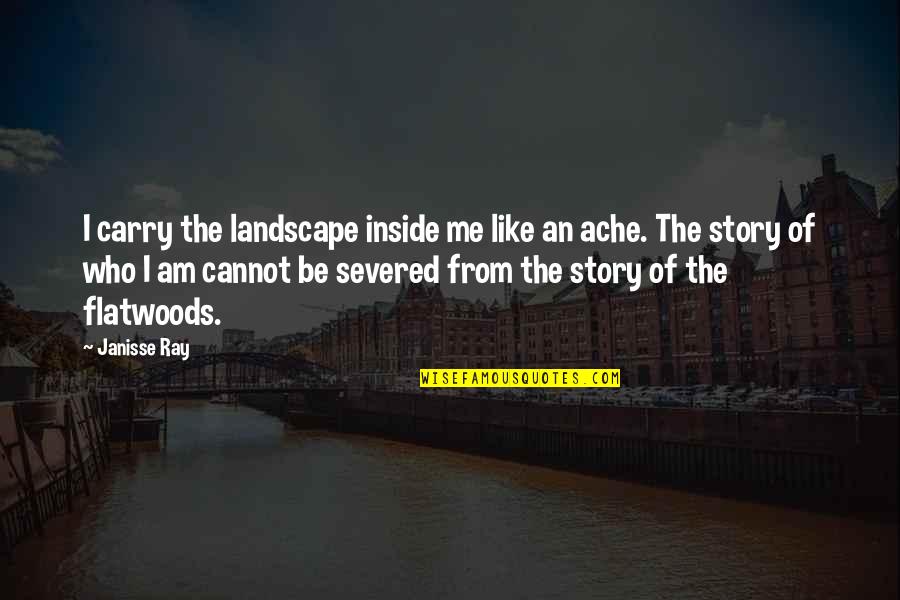 Rudders Rangers Quotes By Janisse Ray: I carry the landscape inside me like an Rudders Rangers Quotes By Janisse Ray: I carry the landscape inside me like an