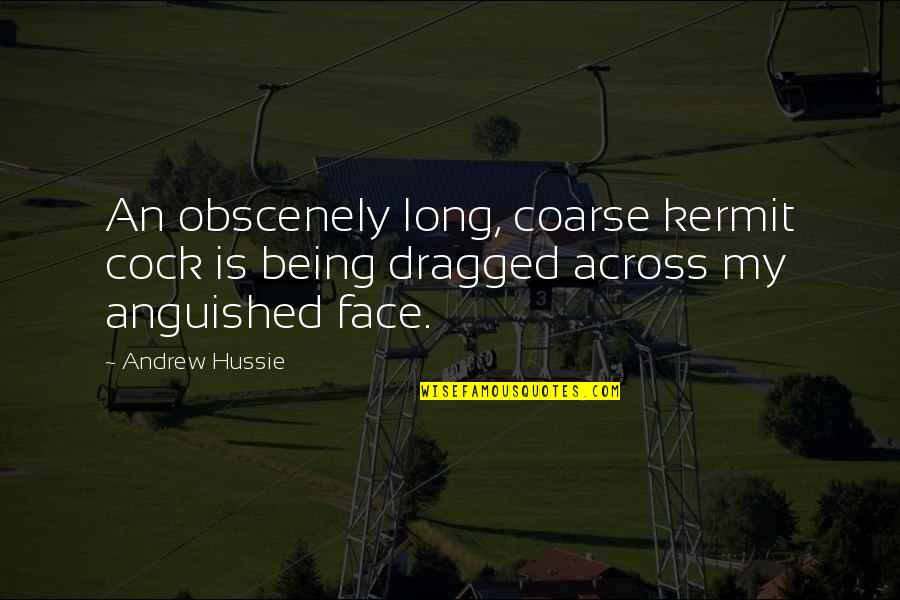Rude Humor Quotes By Andrew Hussie: An obscenely long, coarse kermit cock is being