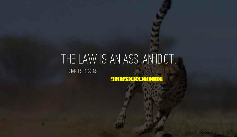 Rude Person Quotes By Charles Dickens: The law is an ass, an idiot.