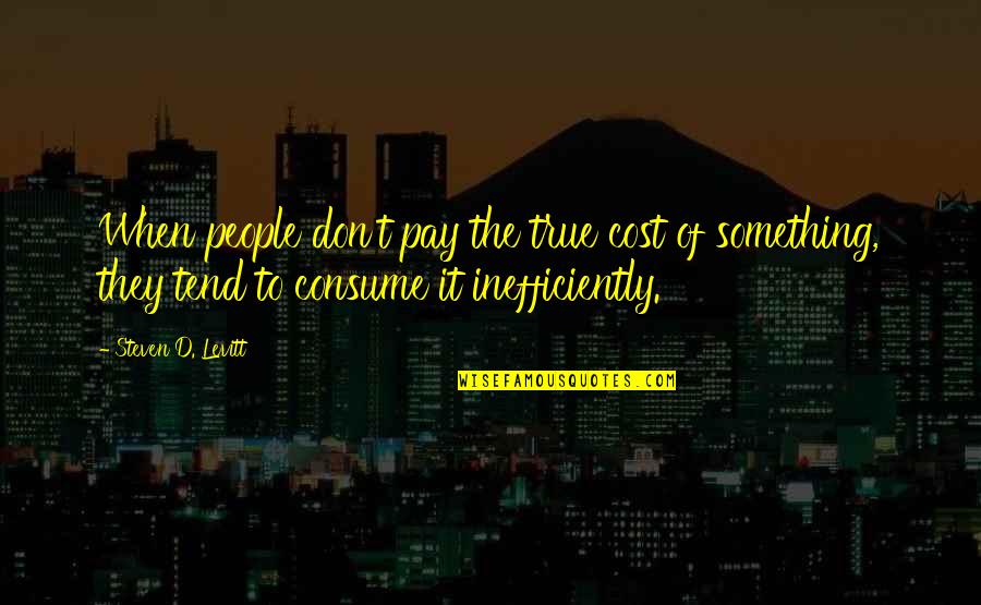 Rudess Jordan Quotes By Steven D. Levitt: When people don't pay the true cost of Rudess Jordan Quotes By Steven D. Levitt: When people don't pay the true cost of