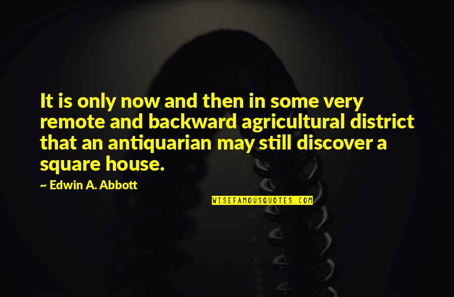 Rudi Quotes By Edwin A. Abbott: It is only now and then in some