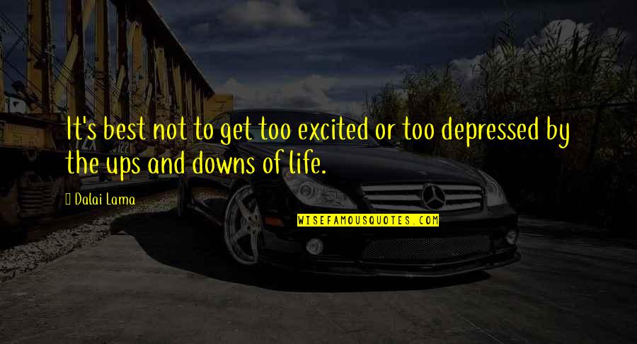 Rudick Jensen Quotes By Dalai Lama: It's best not to get too excited or
