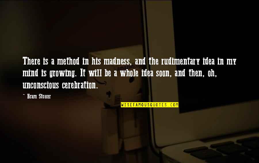 Rudimentary Quotes By Bram Stoker: There is a method in his madness, and