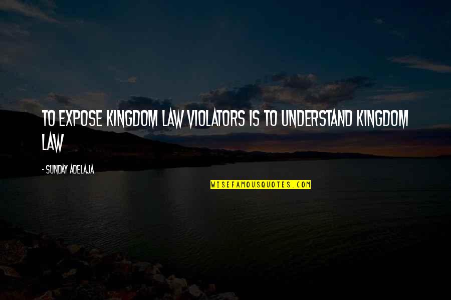 Rudkovskaya Quotes By Sunday Adelaja: To expose kingdom law violators is to understand Rudkovskaya Quotes By Sunday Adelaja: To expose kingdom law violators is to understand