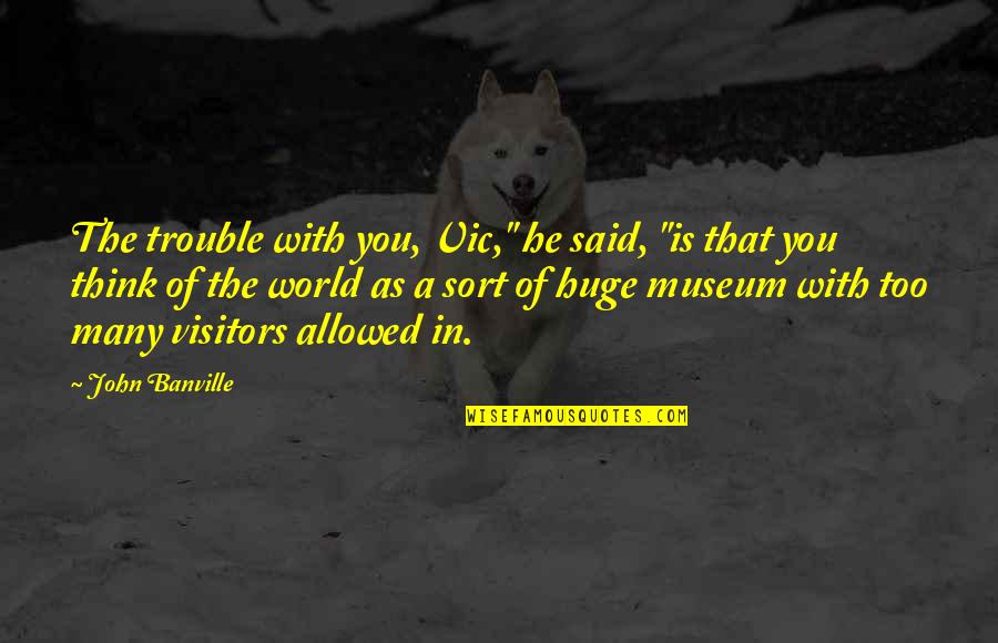 Rudna Glava Quotes By John Banville: The trouble with you, Vic," he said, "is