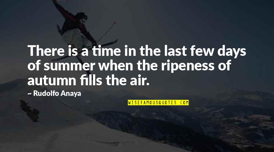 Rudolfo Anaya Quotes By Rudolfo Anaya: There is a time in the last few Rudolfo Anaya Quotes By Rudolfo Anaya: There is a time in the last few