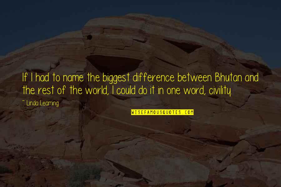 Rufen Konjugation Quotes By Linda Leaming: If I had to name the biggest difference Rufen Konjugation Quotes By Linda Leaming: If I had to name the biggest difference
