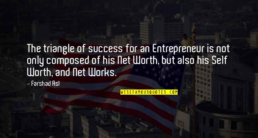 Rufert De Ocampo Quotes By Farshad Asl: The triangle of success for an Entrepreneur is