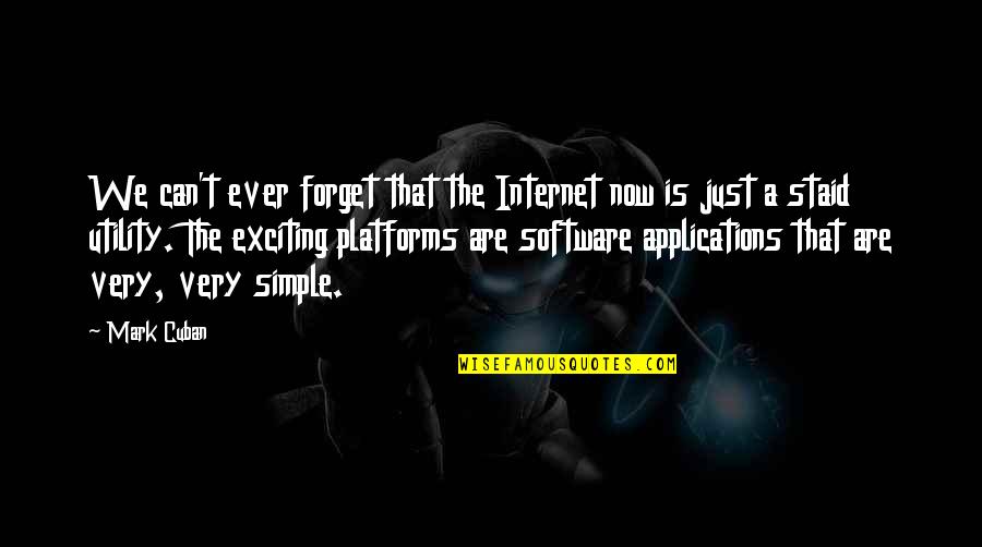 Ruffy One Piece Quotes By Mark Cuban: We can't ever forget that the Internet now