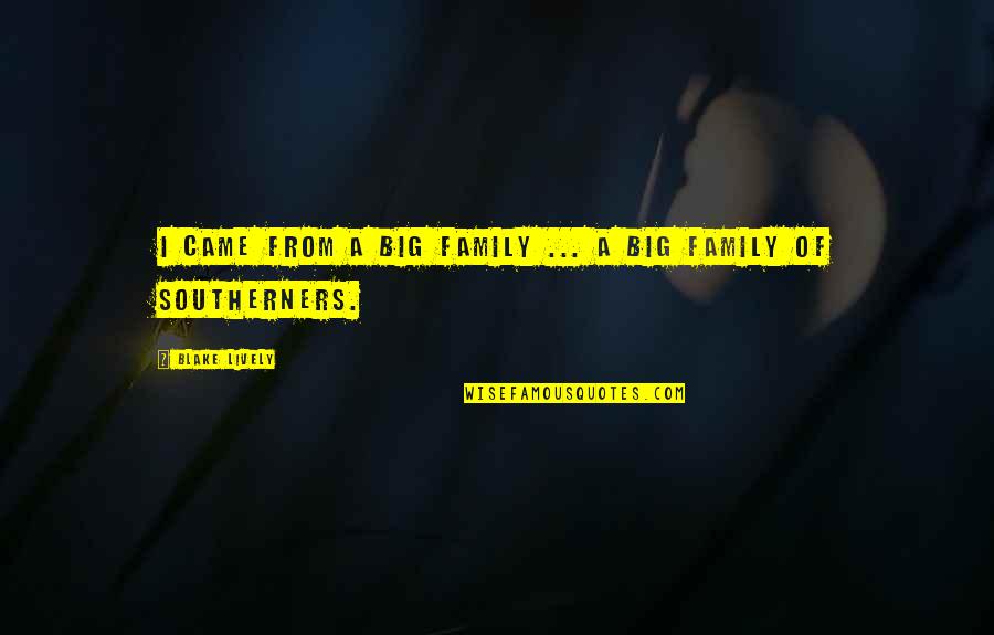 Ruggerios Quotes By Blake Lively: I came from a big family ... a Ruggerios Quotes By Blake Lively: I came from a big family ... a