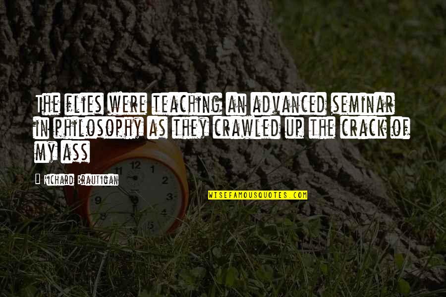 Ruggish Quotes By Richard Brautigan: The flies were teaching an advanced seminar in