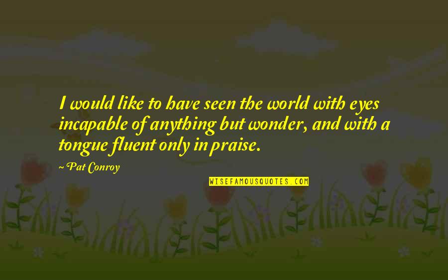 Ruislip Manor Quotes By Pat Conroy: I would like to have seen the world