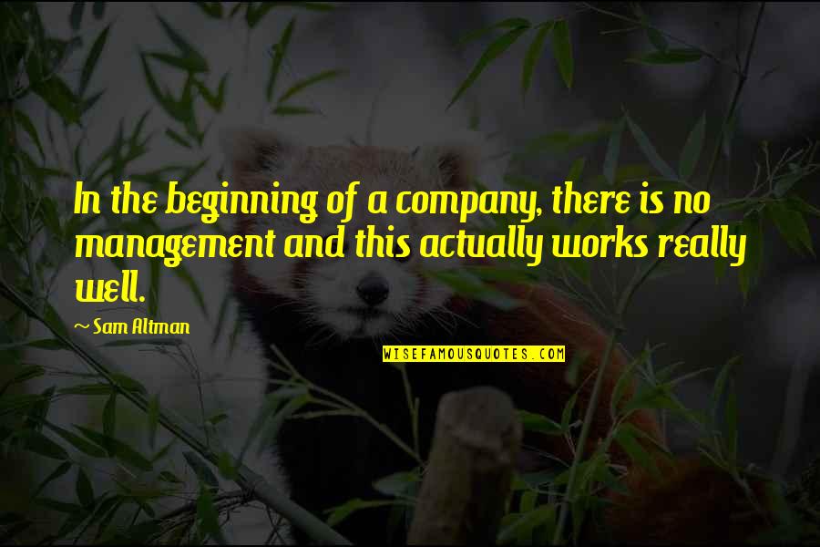 Ruka Souen Quotes By Sam Altman: In the beginning of a company, there is