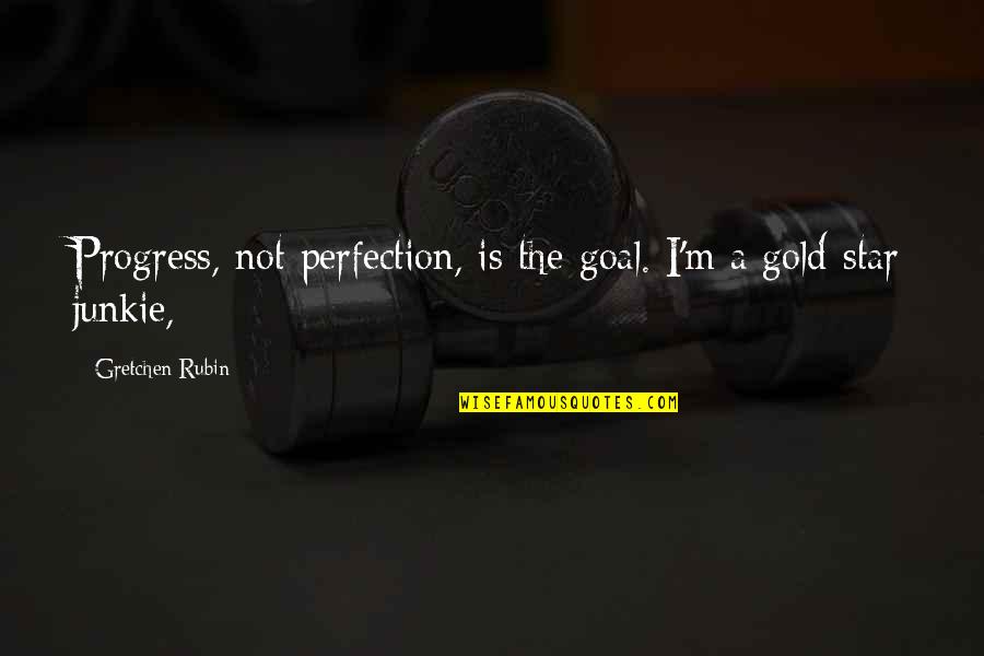 Rul'd Quotes By Gretchen Rubin: Progress, not perfection, is the goal. I'm a Rul'd Quotes By Gretchen Rubin: Progress, not perfection, is the goal. I'm a