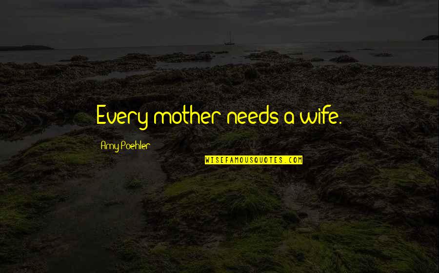 Ruleti Baxadratomser Quotes By Amy Poehler: Every mother needs a wife.