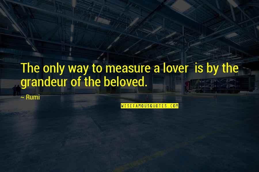 Rumi Lovers Quotes By Rumi: The only way to measure a lover is