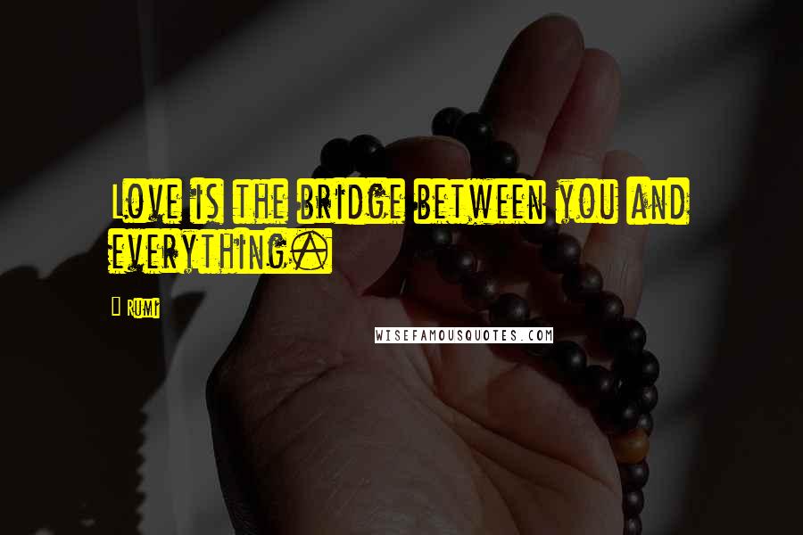 Rumi quotes: Love is the bridge between you and everything.