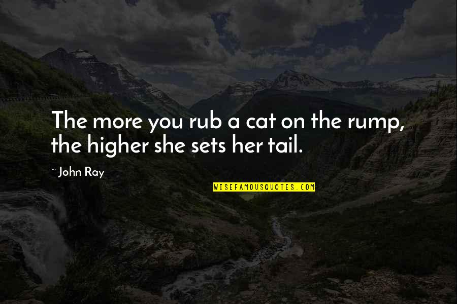 Rump Quotes By John Ray: The more you rub a cat on the