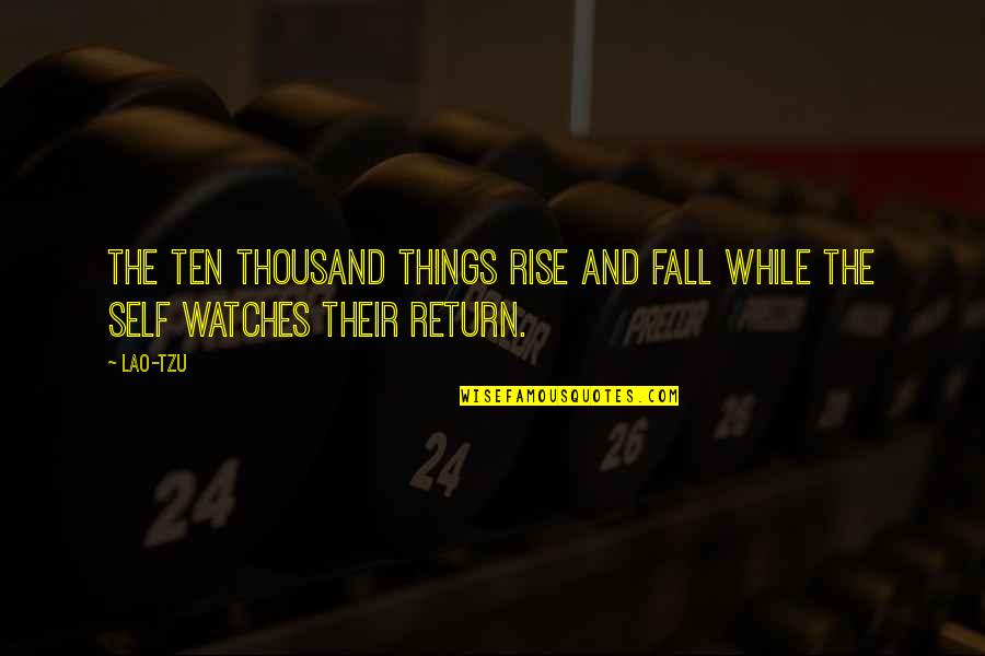 Rumpy And Stumpy Quotes By Lao-Tzu: The ten thousand things rise and fall while