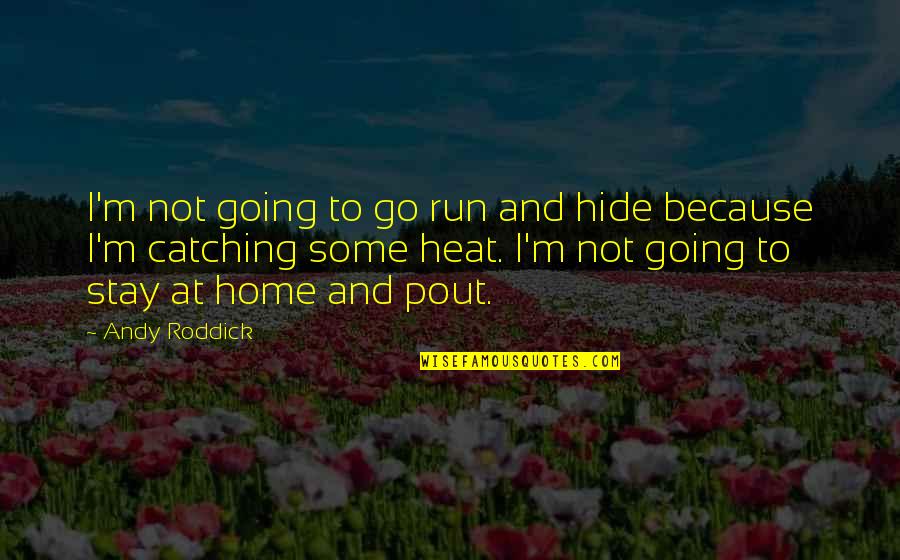 Run And Hide Quotes By Andy Roddick: I'm not going to go run and hide