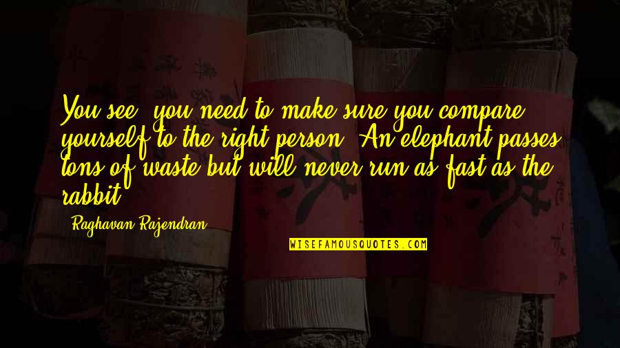 Run Rabbit Run Quotes By Raghavan Rajendran: You see, you need to make sure you Run Rabbit Run Quotes By Raghavan Rajendran: You see, you need to make sure you
