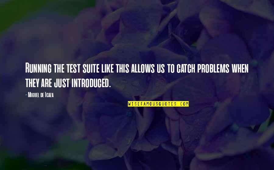 Running Into Problems Quotes By Miguel De Icaza: Running the test suite like this allows us