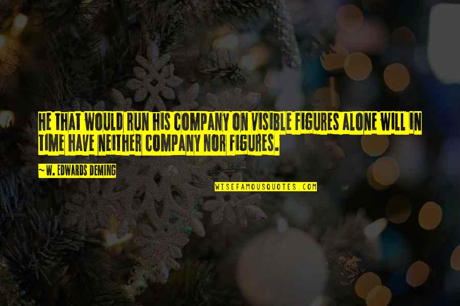 Running Leadership Quotes By W. Edwards Deming: He that would run his company on visible