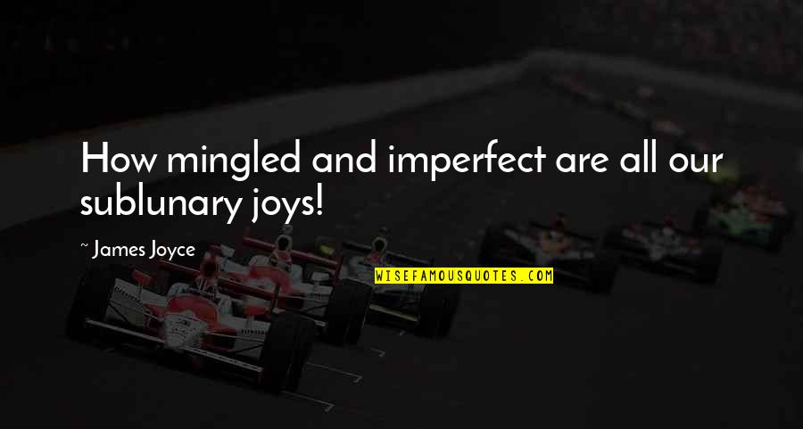 Runovo Quotes By James Joyce: How mingled and imperfect are all our sublunary Runovo Quotes By James Joyce: How mingled and imperfect are all our sublunary