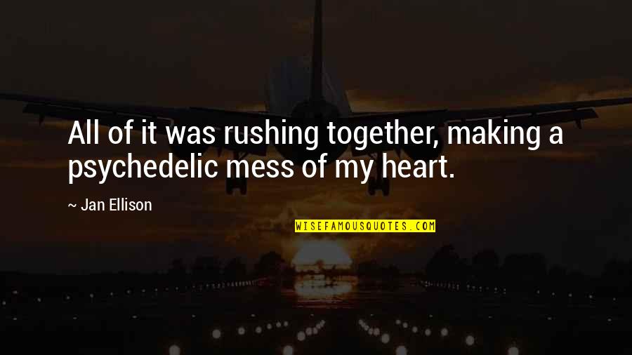Rushing Quotes By Jan Ellison: All of it was rushing together, making a