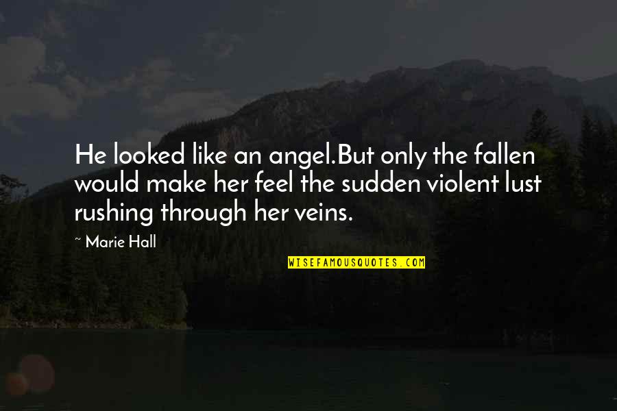 Rushing Quotes By Marie Hall: He looked like an angel.But only the fallen