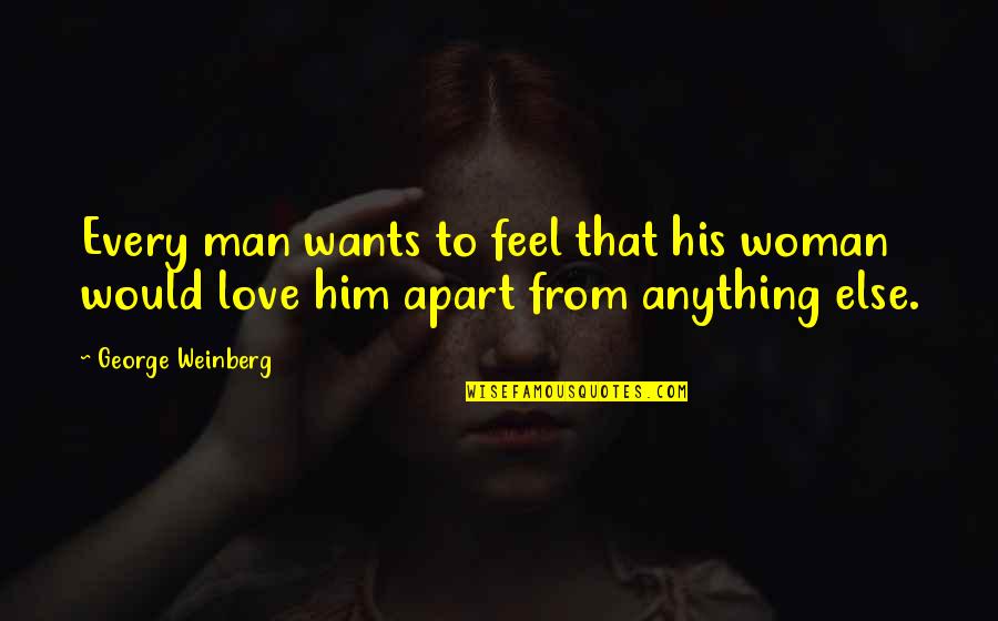 Ruspoli Prince Quotes By George Weinberg: Every man wants to feel that his woman