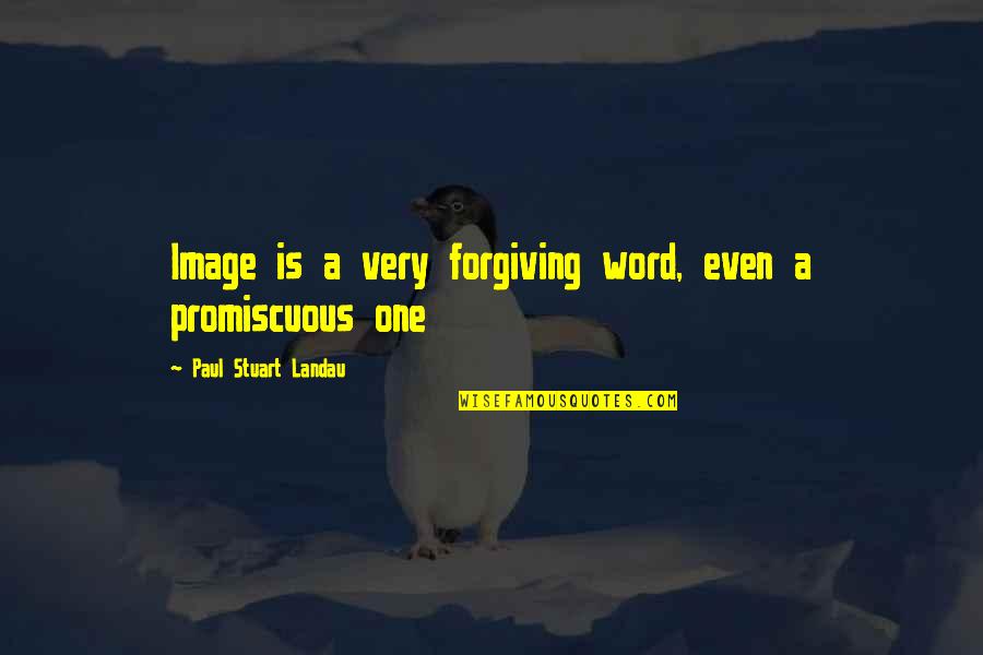 Russ Hanneman Quotes By Paul Stuart Landau: Image is a very forgiving word, even a