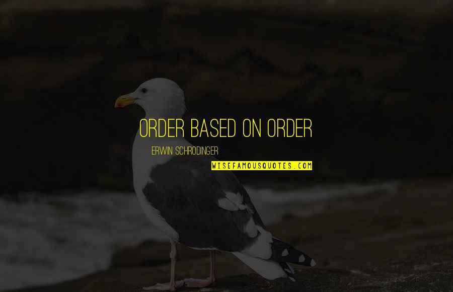Russack Vineyards Quotes By Erwin Schrodinger: ORDER BASED ON ORDER Russack Vineyards Quotes By Erwin Schrodinger: ORDER BASED ON ORDER